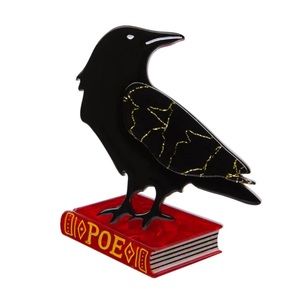 BRAND NEW - Erstwilder - Brooch - Nevermore - Edgar Allan Poe - Crow